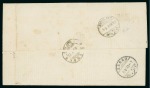 Stamp of Uruguay 1873 Cover to Switzerland bearing 1868-72 10c, the only disinfected cover in this issue
