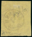 Stamp of Persia » 1868-1879 Nasr ed-Din Shah Lion Issues » 1878-79 Re-engraved (SG 37-39) (Persiphila 26-28)  1878-79 1kr. carmine on yellow paper, used complete