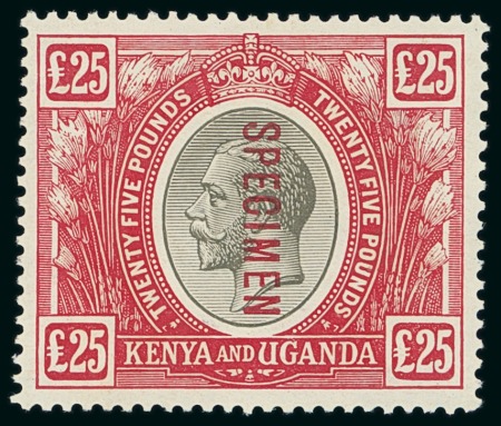 Stamp of Kenya, Uganda and Tanganyika » Kenya, Uganda and Tanganyika 1922-27 £25 black and red, overprinted "SPECIMEN",