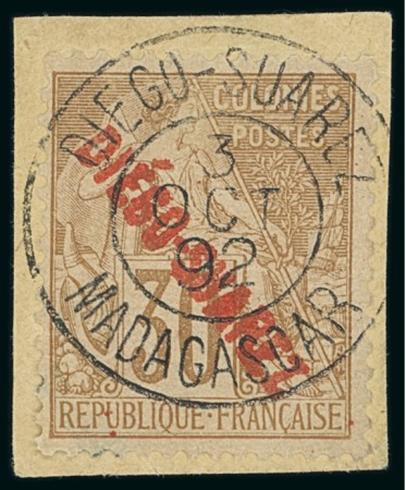 Stamp of Colonies françaises » Diégo-Suarez 1892, Type Alphée Dubois Y&T n°21, oblitération
