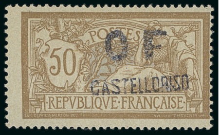 Stamp of Colonies françaises » Castellorizo (Occupation française) 1920, Timbre Type Merson Y&T n°41 neuf *, cote 1'200€,