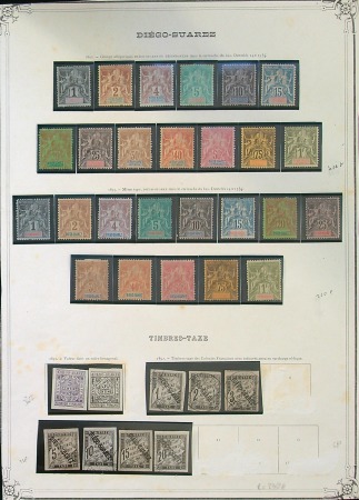 Stamp of Colonies françaises » Colonies Francaise Collections et Lots DIÉGO-SUAREZ, Collection avancée de timbres neufs