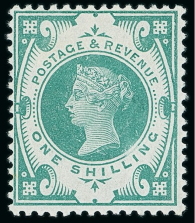 Stamp of Great Britain » 1855-1900 Surface Printed » 1887-1900 Jubilee Issue & 1891 £1 Green 1899 1s "Jubilee" colour trials, group of ten