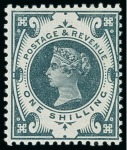Stamp of Great Britain » 1855-1900 Surface Printed » 1887-1900 Jubilee Issue & 1891 £1 Green 1899 1s "Jubilee" colour trials, group of ten
