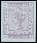 Stamp of Great Britain » 1855-1900 Surface Printed » 1883-84 & 1888 High Values 1883-84 2s6d, 5s and 10s, a superb set of three imperforate imprimaturs on blued paper