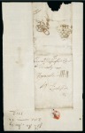 Stamp of Great Britain » Postal History » Pre-Adhesive & Stampless 1713 (Jan 14) Small wrapper to near Horncastle, Lincolnshire, with Dockwra Westminster ds and "JA / 14" bishop ds