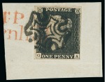 Stamp of Great Britain » 1840 1d Black and 1d Red plates 1a to 11 1840 1d. black selection of 9 unplated examples all