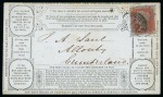 Stamp of Great Britain » Hand Illustrated and Printed Envelopes 1852 (Jul 7) Printed Charles Gilpin anti-war propaganda envelope, used with 1841 1d red