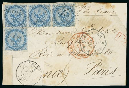 Stamp of Colonies françaises 1866, Devant de lettre affranchissement Type Aigle