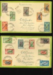 Stamp of Colonies françaises » Inde 1943, Ensemble de 2 lettres recommandées locale à