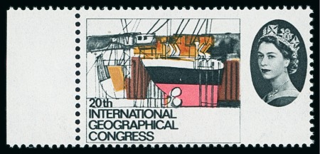 Stamp of Great Britain » Queen Elizabeth II 1964 Geographical Congress 4d with variety violet omitted, mint n.h.