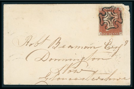 Stamp of Great Britain » 1841 1d Red Oxford: 1841 1d Red pl.38 AE, close to good margins,