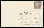 Stamp of Great Britain » 1841 1d Red Wolsingham: 1841 1d Red pl.135 HI, close to large margins, on envelope from Wolsingham