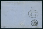 Stamp of Greece 1873 Cleaned Plates 20L blue and two singles of 80L on cover from Lombardy-Venetia