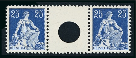 Stamp of Switzerland / Schweiz » Sammlungen 1900-30 SCHWEIZ Sammlung auf  Ausstellungsblättern, Schwergewicht Zusammendrucke, Leerfelder