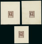 Stamp of Russia 1913 Romanov Tercentenary 5 Rouble, nine complete die proofs in shades of brown and 1 in black