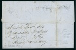 Stamp of United States 1853 Letter from San Francisco via Nicaragua to London with 1851-57 3c & 12c two pairs