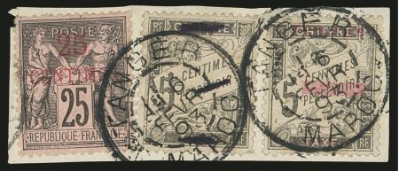 Stamp of Colonies françaises » Maroc 1893, Exceptionnelle et rarissime utilisation postale