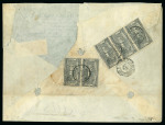 Stamp of Olympics » 1896 Athens 1898 (May 10) Printed commercial cover from stamp dealer, sent registered from Athens to France and franked on the reverse with five 1896 Olympics 60l stamps 