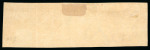 Stamp of India » 1854 Lithographs Spence 62: 4a brown red and dark blue on yellowish paper in right marginal pair