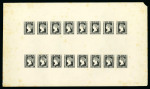 Stamp of India » 1854 Lithographs Spence 86-88 & 38-40: 1/2a se-tenant with 1a on yellowish wove paper in three complete panes