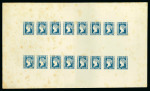 Stamp of India » 1854 Lithographs Spence 86-88 & 38-40: 1/2a se-tenant with 1a on yellowish wove paper in three complete panes