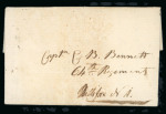 Stamp of Surinam (British Occupation) 1813 (Jul 9) Entire from Paramaribo to a Captain in the 64th regiment in Halifax, Nova Scotia, with "SURINAM" 9 JY 1816 fleuron ds on reverse