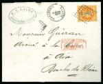 Stamp of Egypt » French Post Offices » Alexandria 1868 Envelope from Alexandria to France, franked 40c
