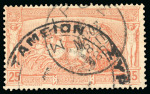 Stamp of Olympics » 1896 Athens TAMEION: 1896 Olympics 1l mint block of four with Patras "Tameion" treasury hs on reverse and used 25l with Syros "Tameion" hs 
