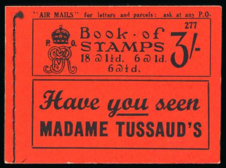 Stamp of Great Britain » Booklets 1934 3s Booklet, edition 277