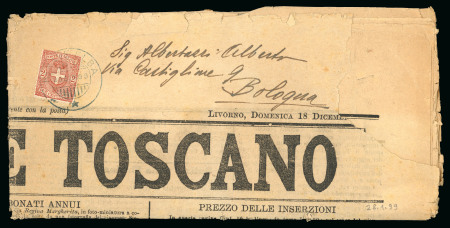 Stamp of Italy » Missions, Post Offices and Postal History Abroad » China » The San Mun Bay Quarrel 1899 (Jan 28) Newspaper sent from the "Elba" in Singapore