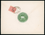 Stamp of Persia » 1896-1907 Muzaffer ed-Din Shah (SG 113-297) 1902-04 Portrait Issue 5ch tied on reverse of envelope by oval Teheran Maidan ds