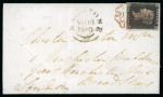 Stamp of Great Britain » 1840 1d Black and 1d Red plates 1a to 11 1840 1d Black pl.1b FE, fine to very good margins, tied to 1840 (Nov 17) entire from Maidstone to London