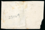 Stamp of Great Britain » 1840 1d Black and 1d Red plates 1a to 11 1841 1d Red-Brown pl.9 DB, just touched at top, tied to small piece by black MC and "Haslingden / Penny Post" hs in watery brown