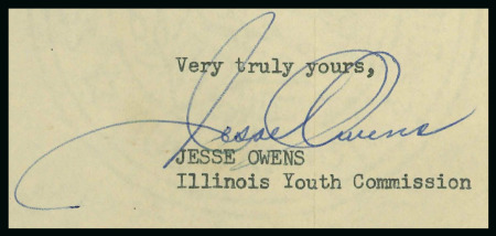 Stamp of Olympics » 1936 Berlin » Other Memorabilia Autographs: 1961 Letter signed by Jesse Owens 