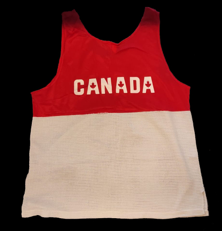 Stamp of Olympics » 1984 Los Angeles Dave Steen of Canada's jersey from the 1984 Los Angeles Olympics