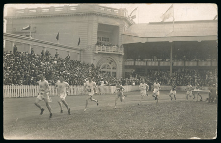 Stamp of Olympics » 1920 Antwerp 1920 Antwerp group of postcards and covers incl. real photo postcard of the first lap of the men's 5'000m final