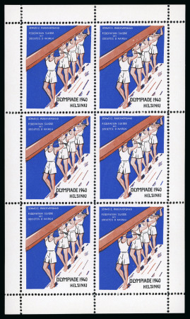 Stamp of Olympics » 1940 Helsinki (Cancelled) 1940 Helsinki group incl. covers, cancels, vignettes and two Woldenberg POW items
