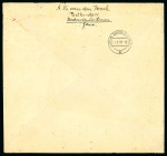 Stamp of Olympics » 1936 Berlin » 1936 Hindenburg Olympic Flight Netherlands Indies: 1936 (Jul 25) Envelope with 6-stamp franking tied by Batavia cds, with Hindenburg Olympiafahrt cachet adjacent