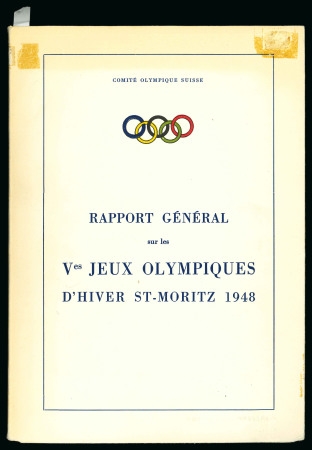 Stamp of Olympics » 1948 St. Moritz 1948 St. Moritz official report, SB, pp.78