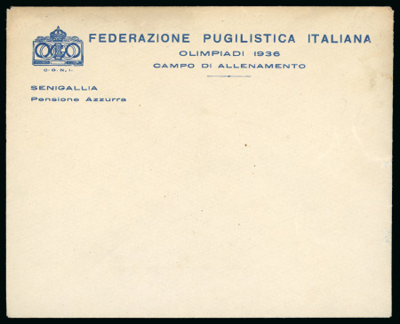 Stamp of Olympics » 1936 Berlin CONI (Italian Olympic Committee) printed envelope for