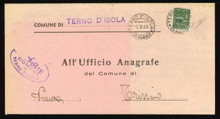 Stamp of Italy » Repubblica Sociale Italiana "Monumenti Distrutti". Piego comunale con 25 c. nel primo giorno d'uso.