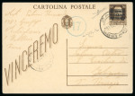 Stamp of Italy » Foreign Occupations of Italian Territories or Under Italian Sovereignty » German Occupation of Zara 1943 (Nov 25) 30c stationery card showing the second
