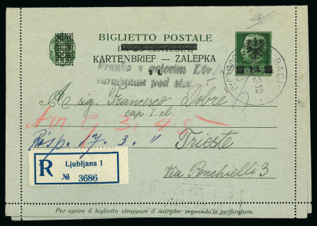 Stamp of Italy » Foreign Occupations of Italian Territories or Under Italian Sovereignty » German Occupation of Ljubljana (Laibach, Lubiana) Selection of ten scarce items (apparently all non-philatelically inspired)