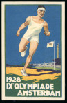 Stamp of Olympics » 1928 Amsterdam » Issued Stamps, Covers and Cancellations 1928 Amsterdam group incl. official poster illustrated postcard franked on the reverse die by the 1928 Olympic set