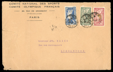 Stamp of Olympics » 1924 Paris » Covers and Cancellations 1924 (Jun 26) French Olympic Committee printed envelope with "COMITÉ NATIONAL DES SPORTS / COMITÉ OLYMPIQUE FRANCAIS" at top left