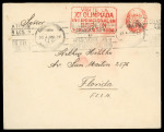 Stamp of Olympics » 1936 Berlin » Special Postmarks Argentina: 1936 (Apr 27) Envelope with "Visite la XI Olimpiada Internacional en Berlin" slogan meter mark