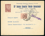 Stamp of Olympics » 1924 Paris » Covers and Cancellations 1923 (Dec 11) Italian National Gymnastics Federation printed envelope with reverse showing cachet "In Preparation for the Olympiad in Paris"