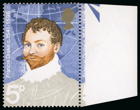 Stamp of Great Britain » Queen Elizabeth II 1973 5p British Explorers with Grey-black omitted