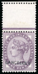 Stamp of Great Britain » 1855-1900 Surface Printed » 1880-81 Provisional Issue and 1881 1d Lilac 1881 1d lilac die II overprinted "CANCELLED" type 14, mint n.h.
